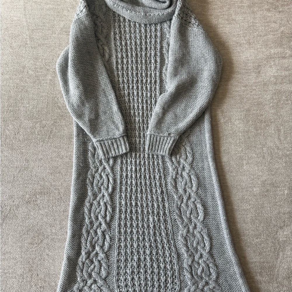 Free People Alpaca Cable Knit Sweater Dress